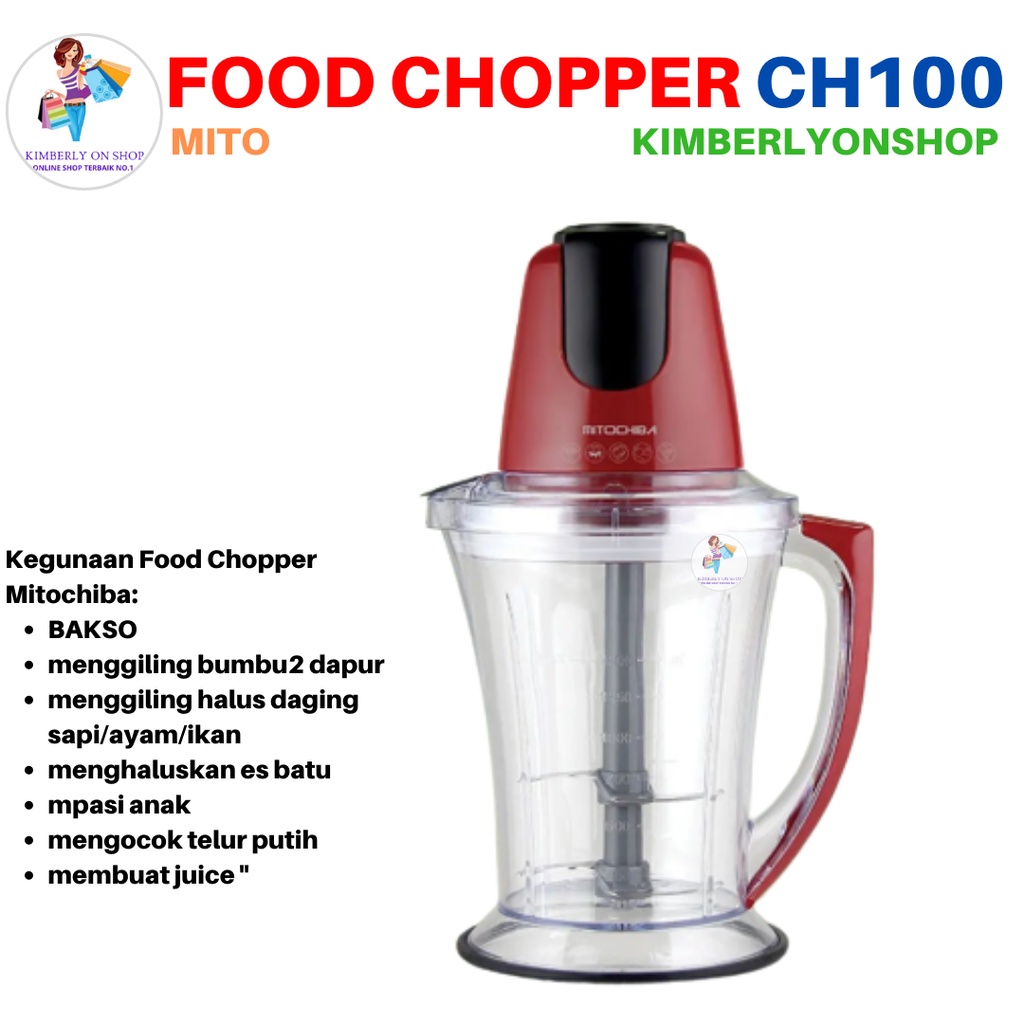 Food Chopper CH 100 Blender Multi Fungsi Mitochiba