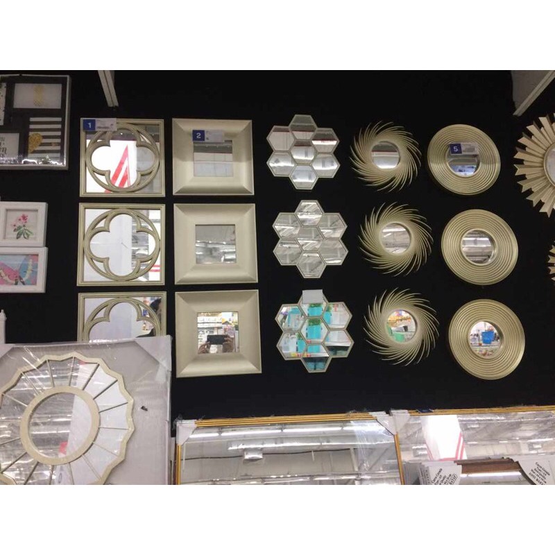 SET WALL KACA 4 Pcs & 1 Pcs INFORMA / translvng Hiasan dinding wall decoration Sangat mewah