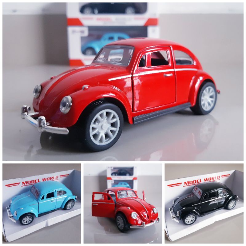 Diecast Mobil VW Beetle Alloy - Mainan Miniatur Sedan Kodok Car Anak