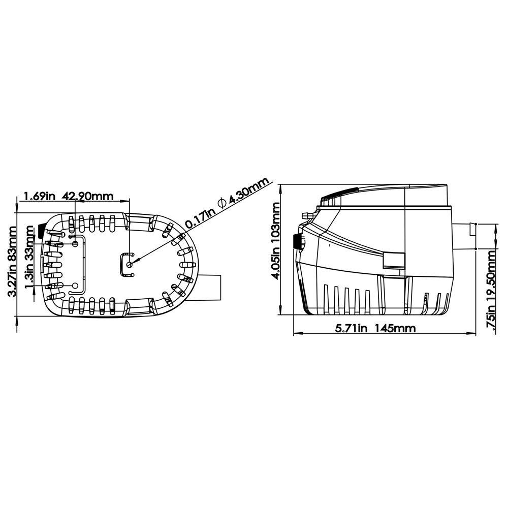 Pompa Bilge Laut PREVA 12/24V Caravan Kemping Motorhome High Flow Electric Yacht Boat Submersible