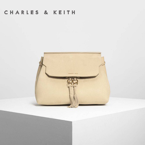 TAS RANSEL BATAM WANITA CHARLES & KEITH BACKPACK CNK-6131 BEIGE ORIGINAL IMPORT BATAM TERMURAH