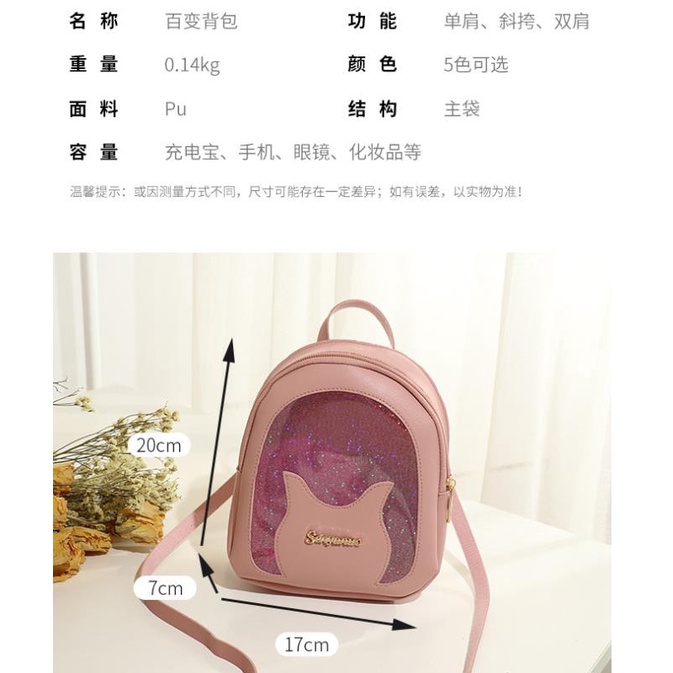 Stylish korean/Tas slempang wanita/Mini ransel