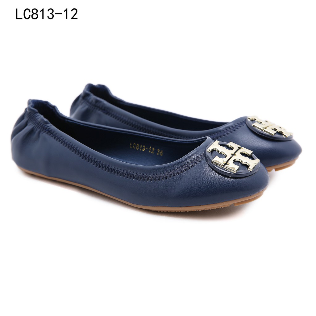 T Tory Burch Minnie Ballet Multi Logo Flat Shoes LC813-12 Heel