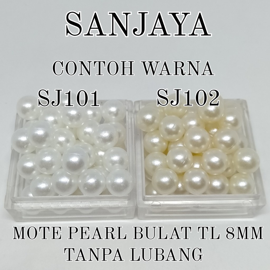 MOTE PEARL / MANIK AKRILIK BULAT TANPA LUBANG / MUTIARA AKRILIK BULAT TANPA LUBANG / MANIK PEARL BULAT / MOTE PEARL BULAT TL (TANPA LUBANG) 8MM