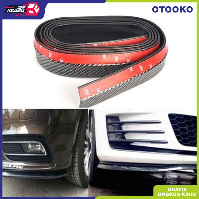 Pelindung Bemper SAMURAI Car Lips Bumper Karet Carbon Mobil 3D