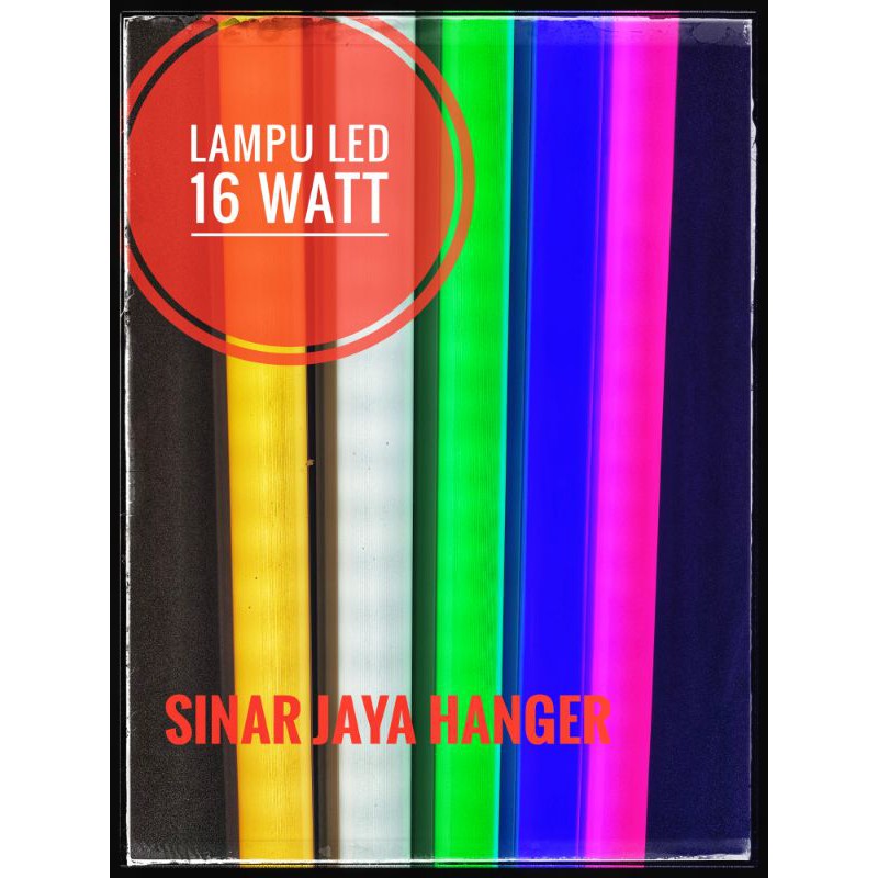 lampu LED warna warni  T5 16 watt