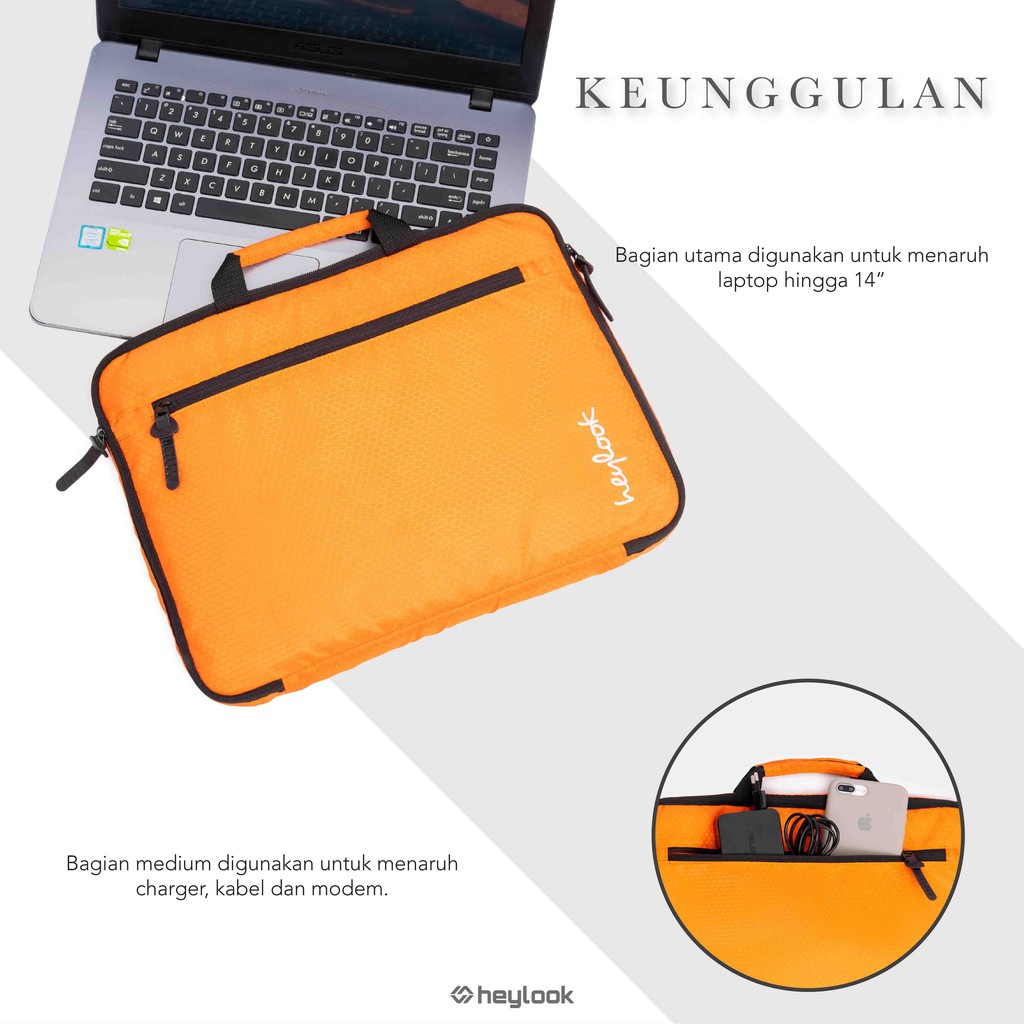 HEYLOOK Project - Tas Laptop SUMMER Tas Jinjing Case Pelindung Leptop Cover 14&quot; Asus  Acer Toshiba Samsung Hp