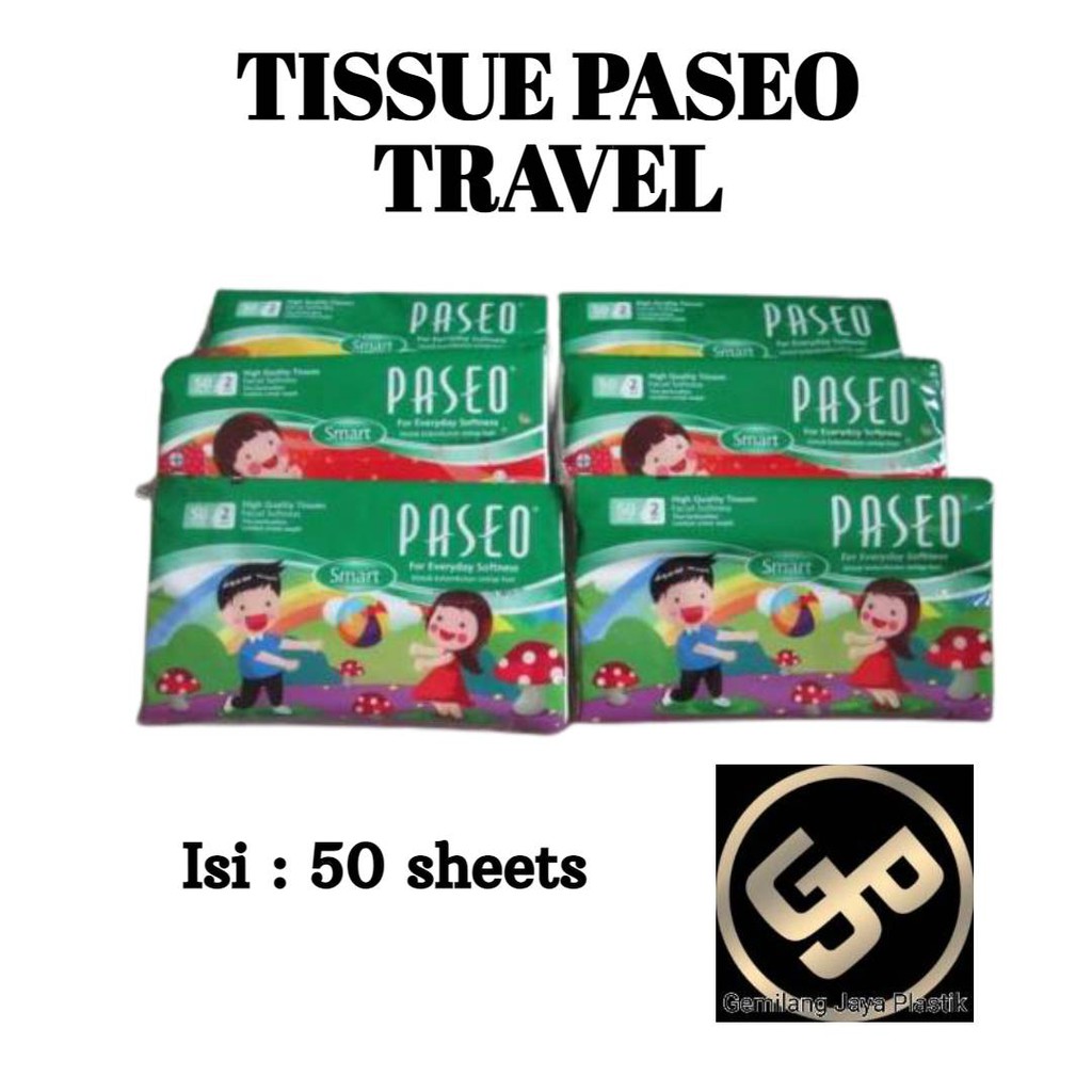 TISSUE PASEO TRAVEL ISI 50 SHEETS