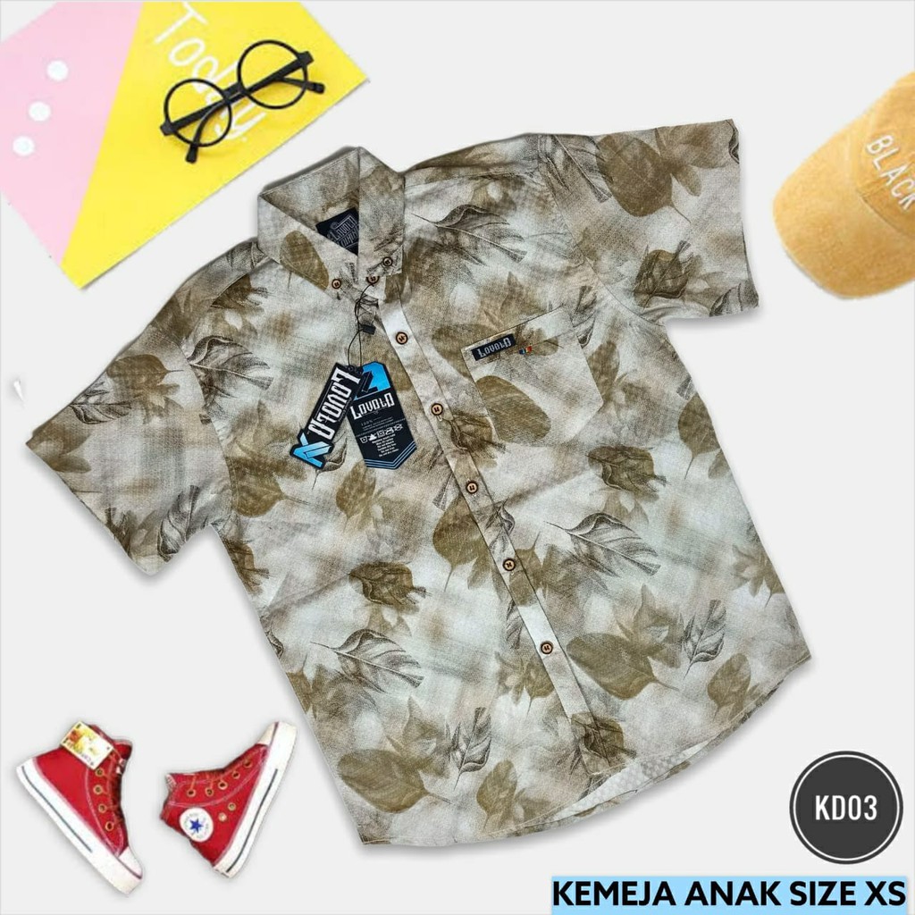 Kemeja Anak Laki Laki bahan Cotton Premium 40S - kemeja couple anak laki laki usia 12 tahun KD01