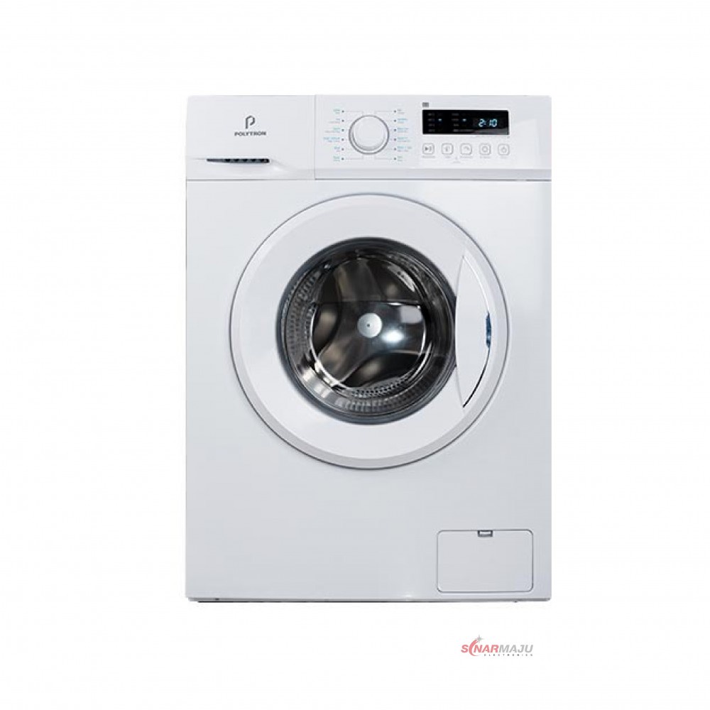 MESIN CUCI POLYTRON FRONT LOADING 8KG PFL-8051 - WONDER WASH - STEAM WASH - LOW WATT - FREE PACKING 