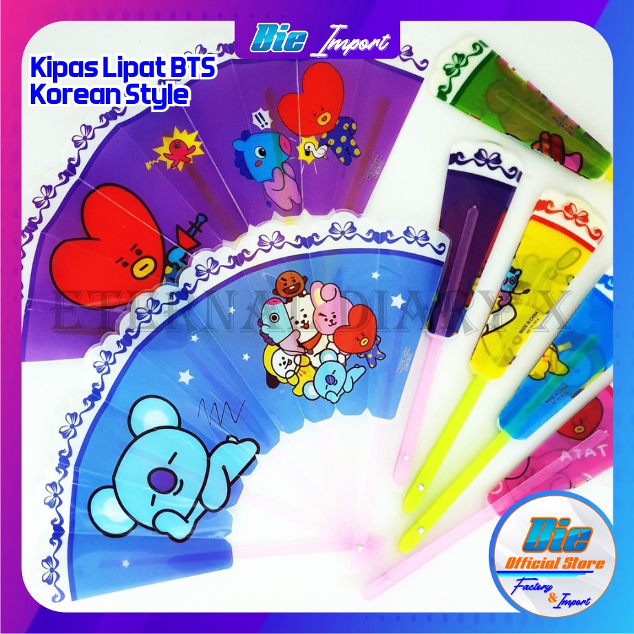 Kipas Tangan Lipat Karakter Style Impor Best Seller