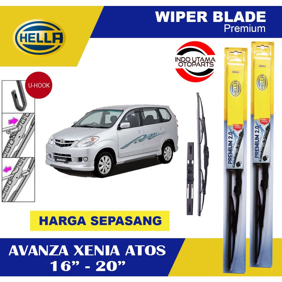 Wiper Blade Mobil Avanza Xenia Atoz HELLA Premium 2.0 (16-20)