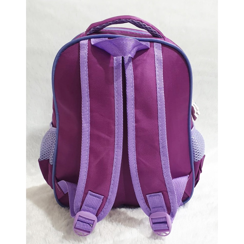 PROMO TAS TIMBUL TERMURAH Ransel 13&quot; TAS RANSEL ANAK SEKOLAH TK Perempuan Cantik GAMBAR KUDA PONY PIRANG UNGU LILAC 3D TIMBUL 2 RESLETING IMPORT ( PIRANG 3D 13&quot; )