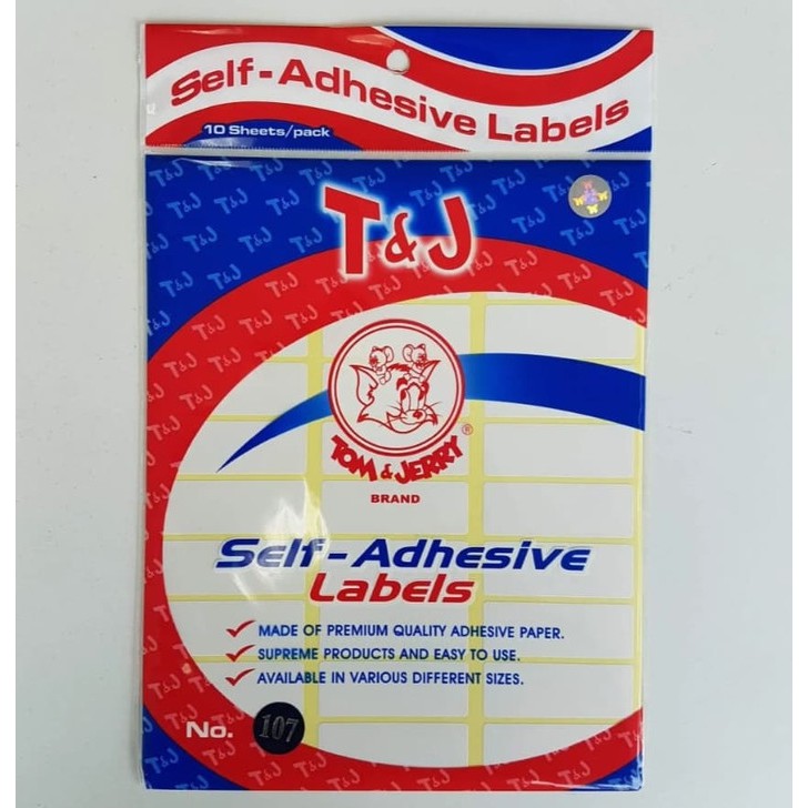 

Promo LABEL TOM & JERRY NO. 107 POLOS / SELF ADHESIVE LABEL Diskon