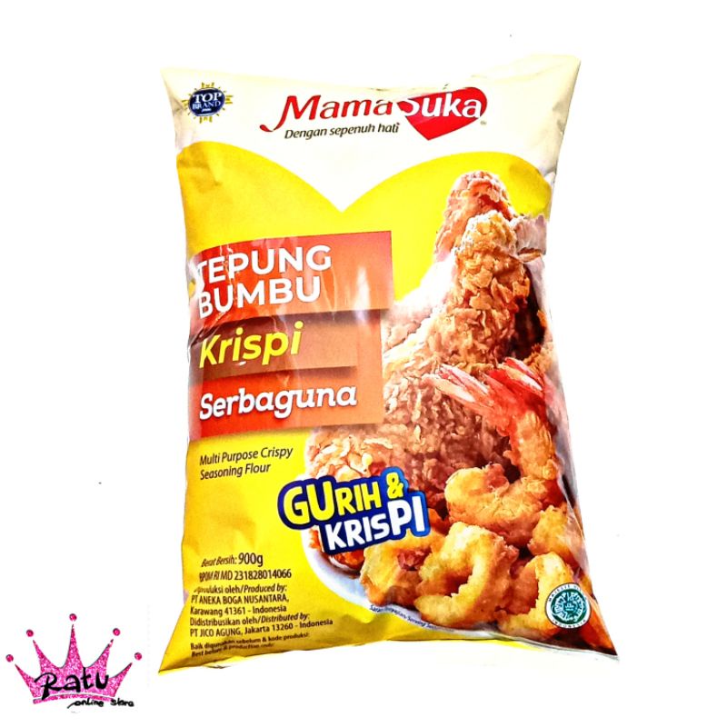 

Mamasuka Tepung Bumbu Krispi Serbaguna/Tepung bumbu Crispy 900gr