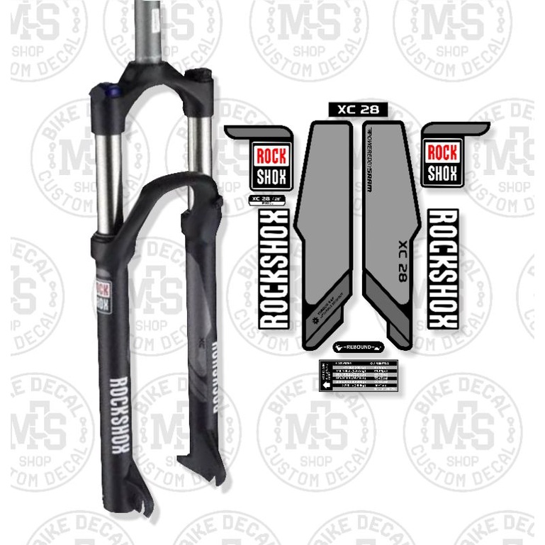 sticker decal fork mtb rockshox xc 28