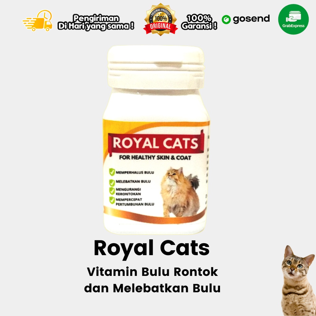 Vitamin Bulu Kucing Rontok Lebat Royal Cats