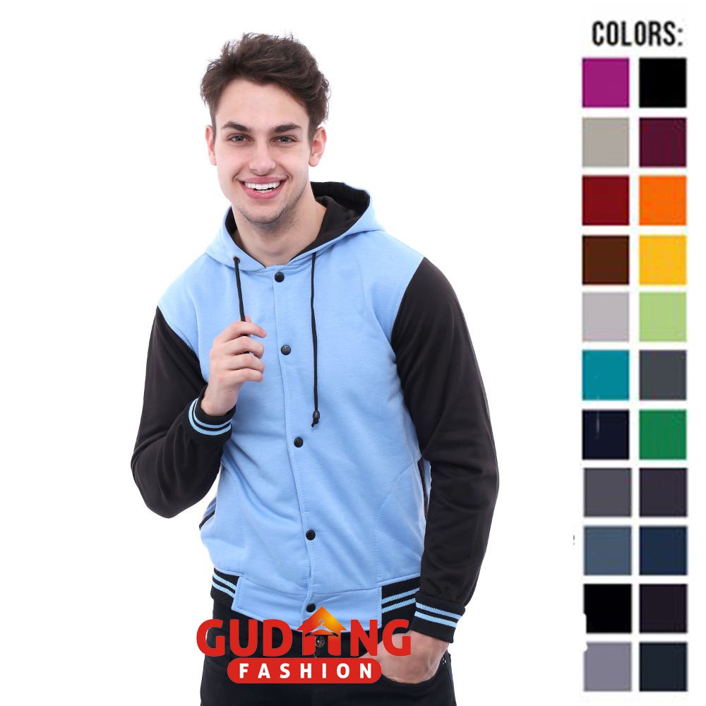 Jaket Polos Baseball Varsity Hoodie Banyak Warna - JAK (COMB)