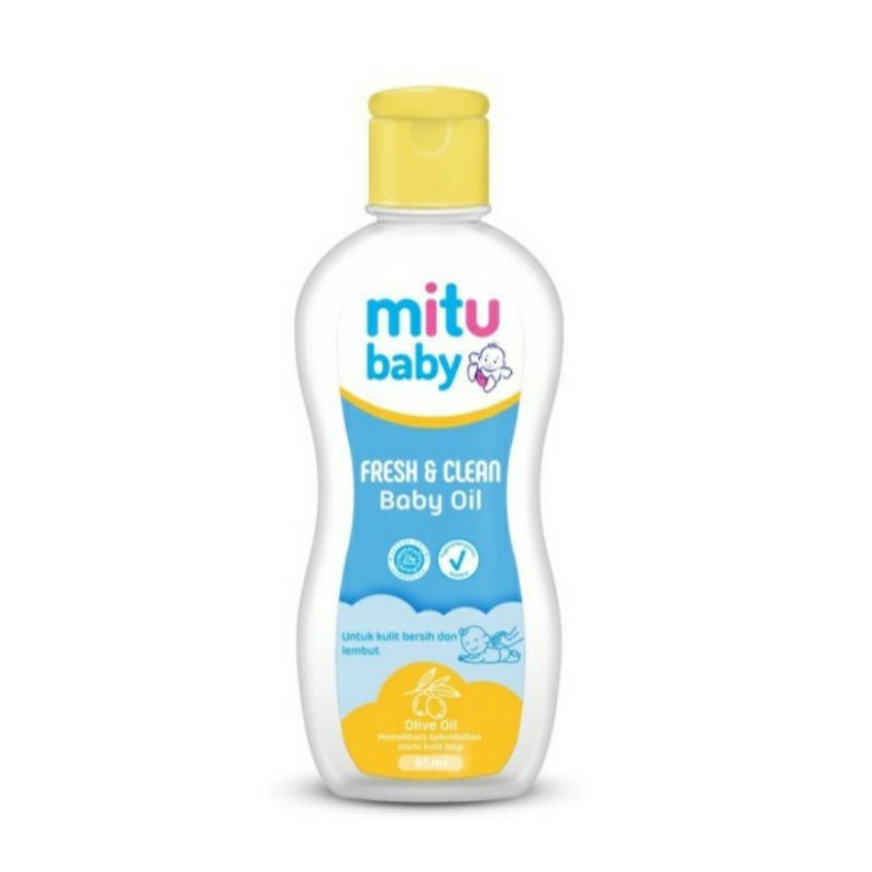 mitu baby oil fresh &amp; clean 95 ml olive oil