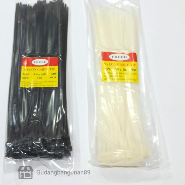 

֍ Kabel Tis ties 300mm 30cm/Nylon cable tie/pengikat pengait kabel - Hitam, 300MM ☂