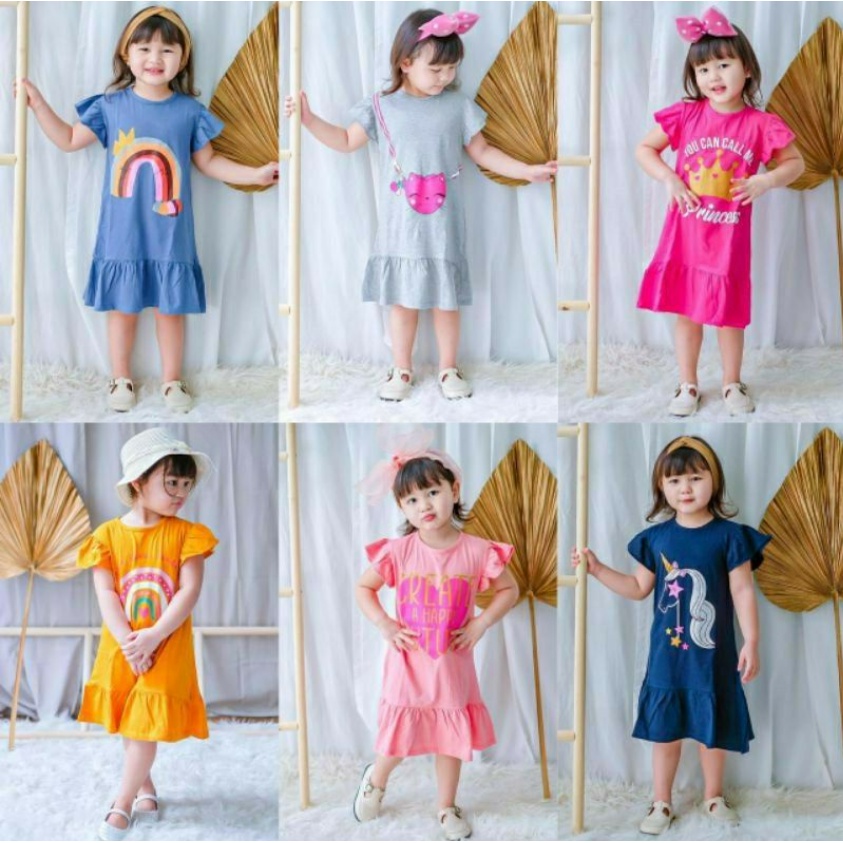 Smilee Dress Nona 1-5 Tahun Dress Fashion Anak Perempuan Nonaa Lucu CBKS S23