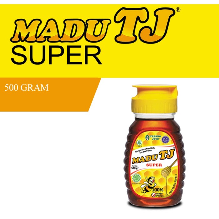 

madu- madu tj super 500 gr ( dengan tambahan royal jelly dan bee pollen) -madu.
