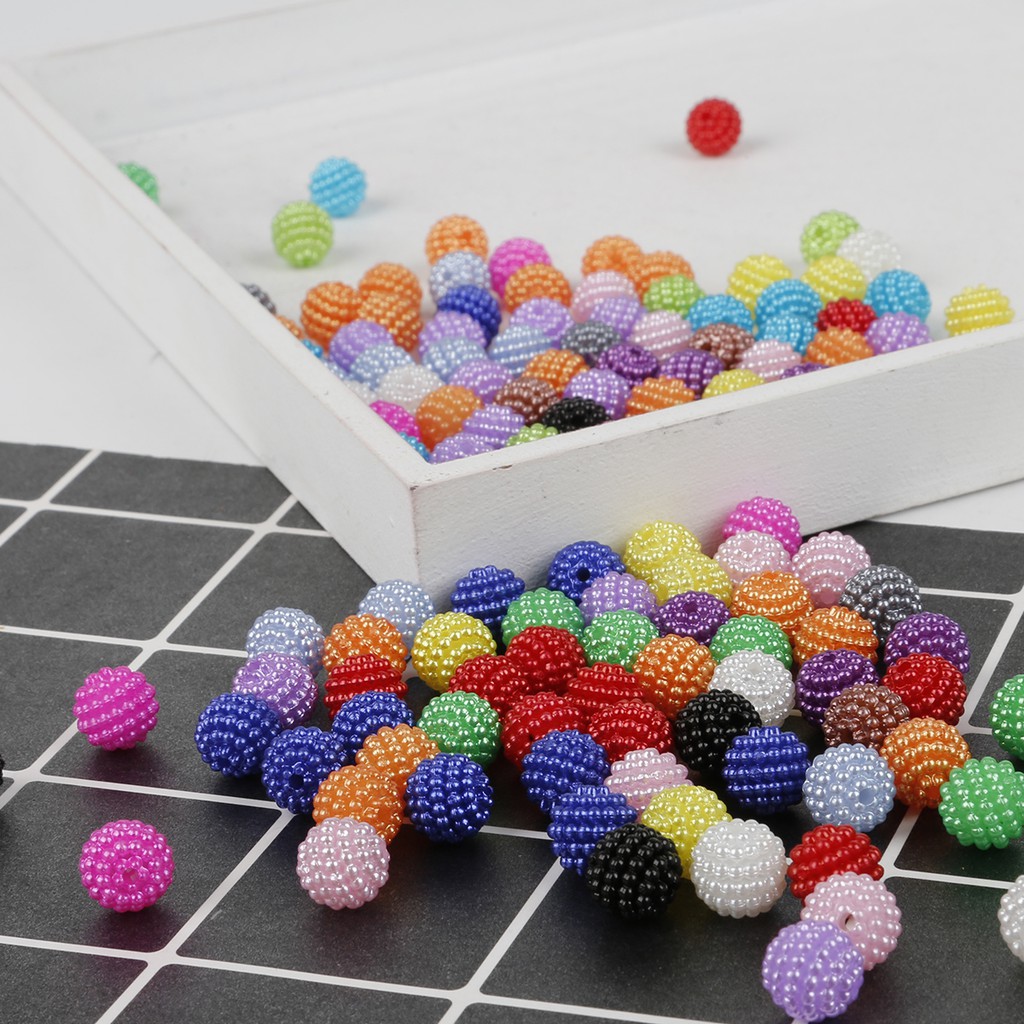 50pcs/lot Bayberry Beads 10mm Acrylic Round Imitation Pearl Beads Fit Europe Beads For Jewelry Making DIY Accessories