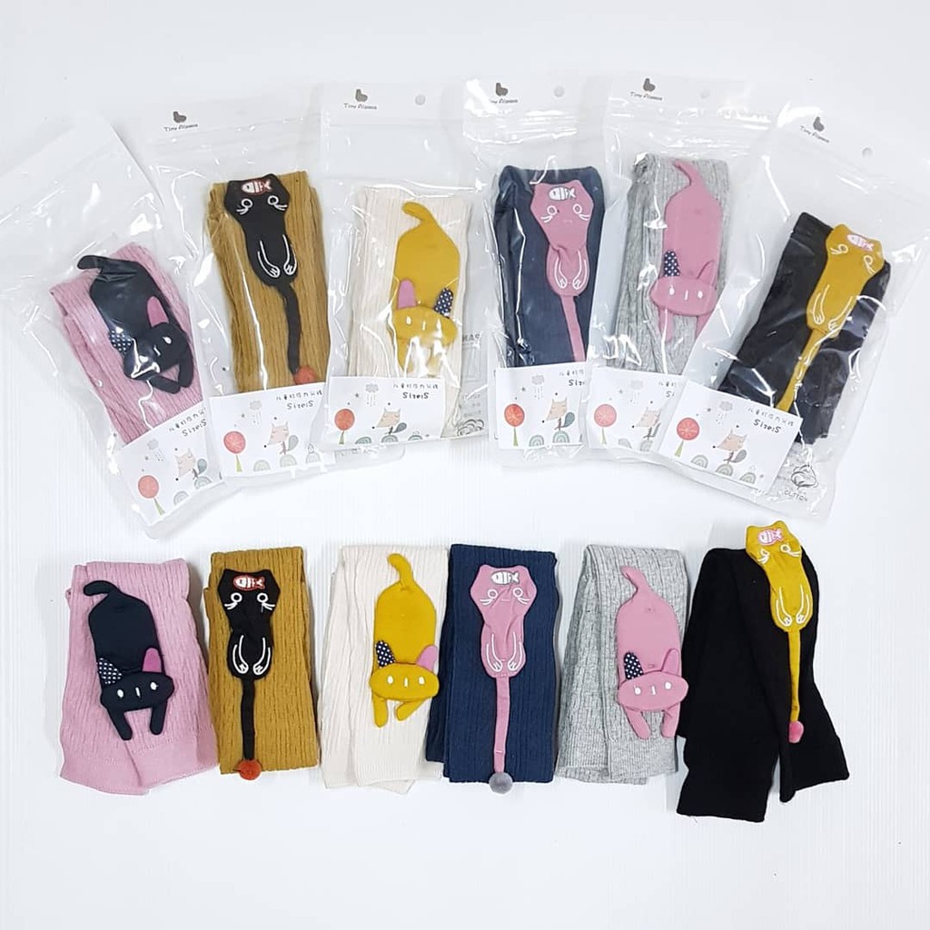 3D Cat Open Feet Legging/ Legging Anak Perempuan