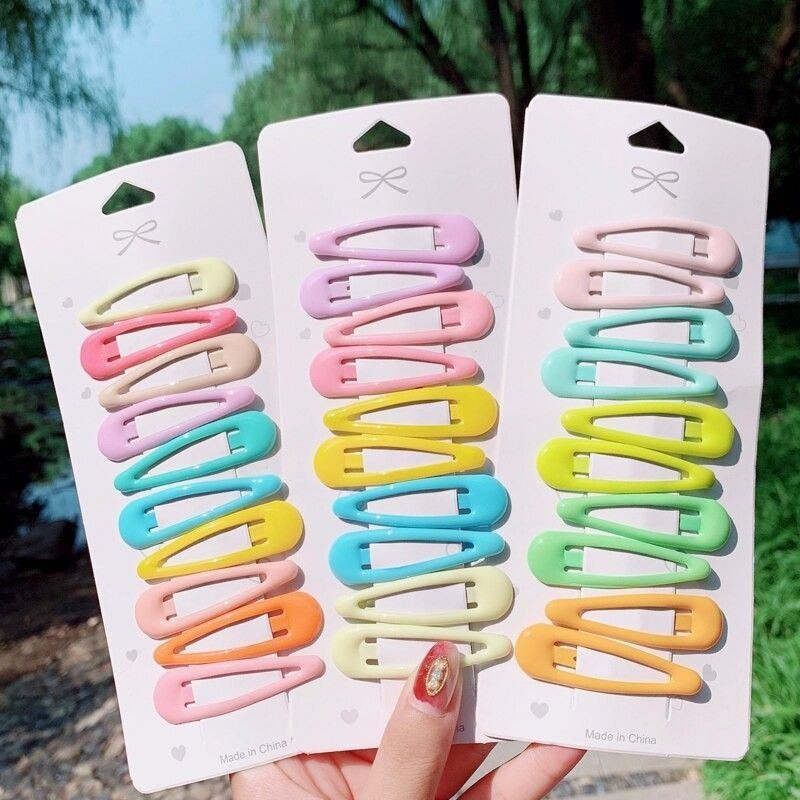 [10PCS] JEPITAN TIPTOP PREMIUM WARNA WARNI // JEPITAN RAMBUT TIPTOP TETESAN AIR RAINBOW