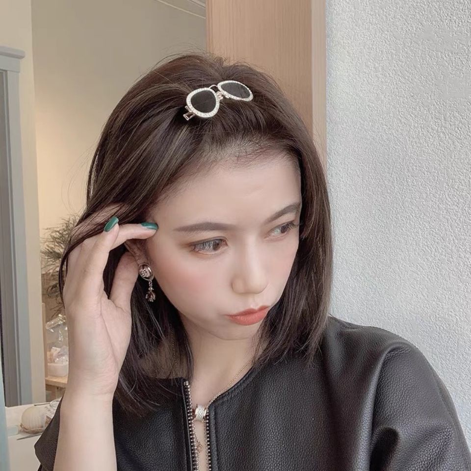 Duckbill Bentuk Kacamata Hitam Jepit Rambut Korea Manis Keren Gadis Hiasan Rambut