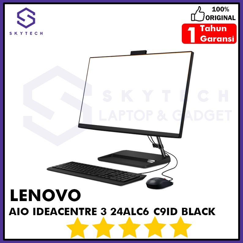 ALL IN ONE PC LENOVO IDEACENTRE 3 24ALC6 C9ID RYZEN 7 5700U RAM 8GB SSD 512GB WIN11 + OHS F0G100C9ID