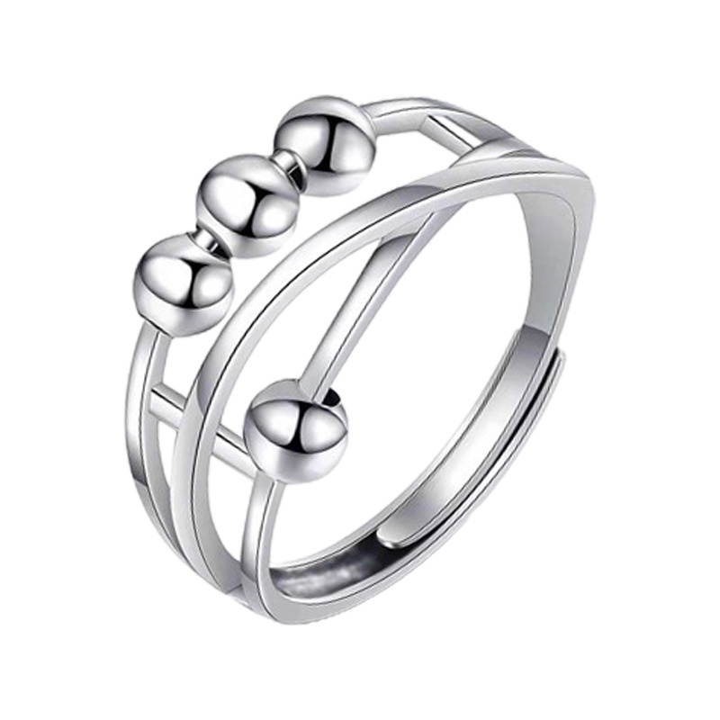 Cincin Open Ring Adjustable Model Manik-Manik Untuk Wanita