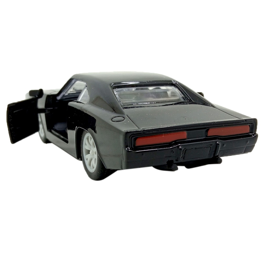 Toy Addict Plym0uth Barracuda Classic Car Hitam Diecast Mobil Klasik