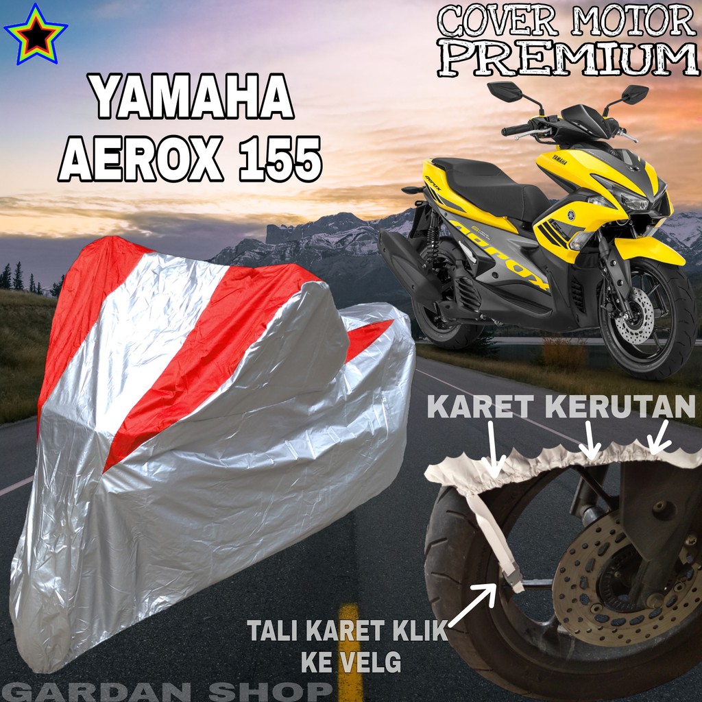 Sarung Motor YAMAHA AEROX 155 Silver MERAH Body Cover Penutup Motor Yamaha Aerox 155 PREMIUM