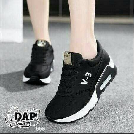 T114N Sh 0007 Shoes Sepatu Boots Cewek Wanita Casual Fashion Import Batam Female Socks Boots