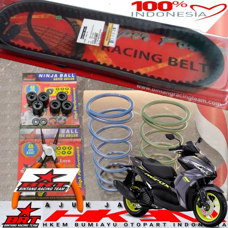 BRT PAKET CVT AEROX NEW PAKET CVT NMAX NEW NMAX VBELT + ROLLER NINJA BALL + PERCVT 10-15% 20% PAKET 