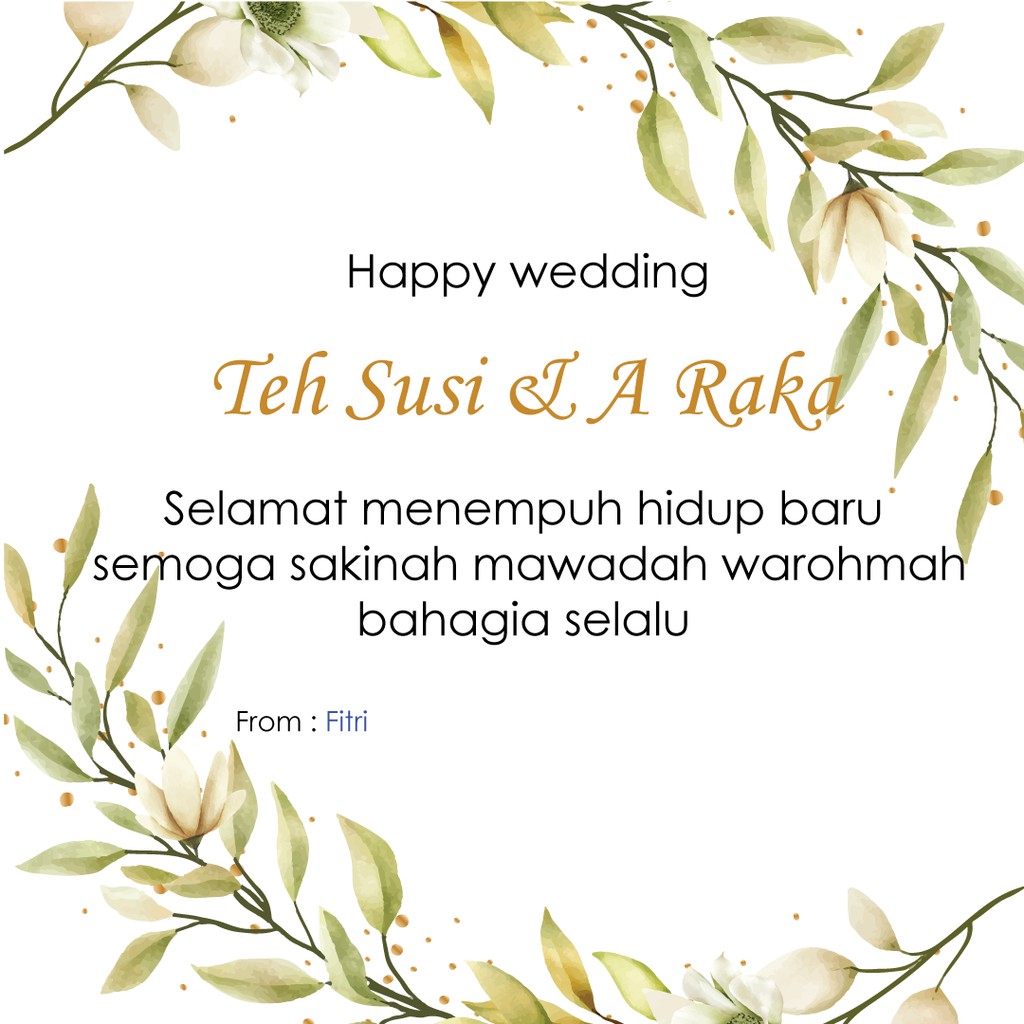 Request Kartu Ucapan dalam Paket Ulang Tahun Wedding Pernikahan Valentine Nikah