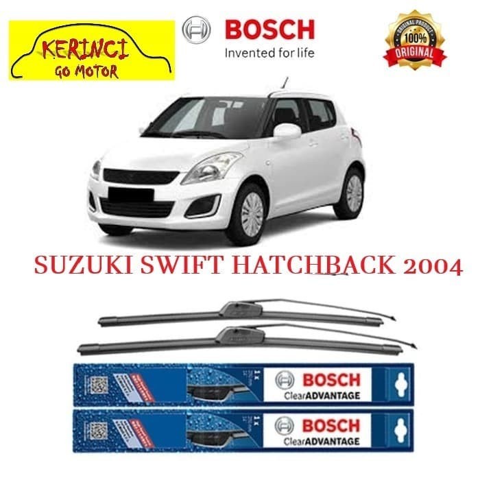 WIPER BOSCH CLEAR ADVANTAGE SUZUKI SWIFT HATCHBACK 2004 21&quot; &amp; 18&quot; SET