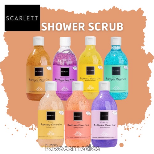 SCARLETT Brightening Shower Scrub body shower clenaser sabun mandi cair 300ml