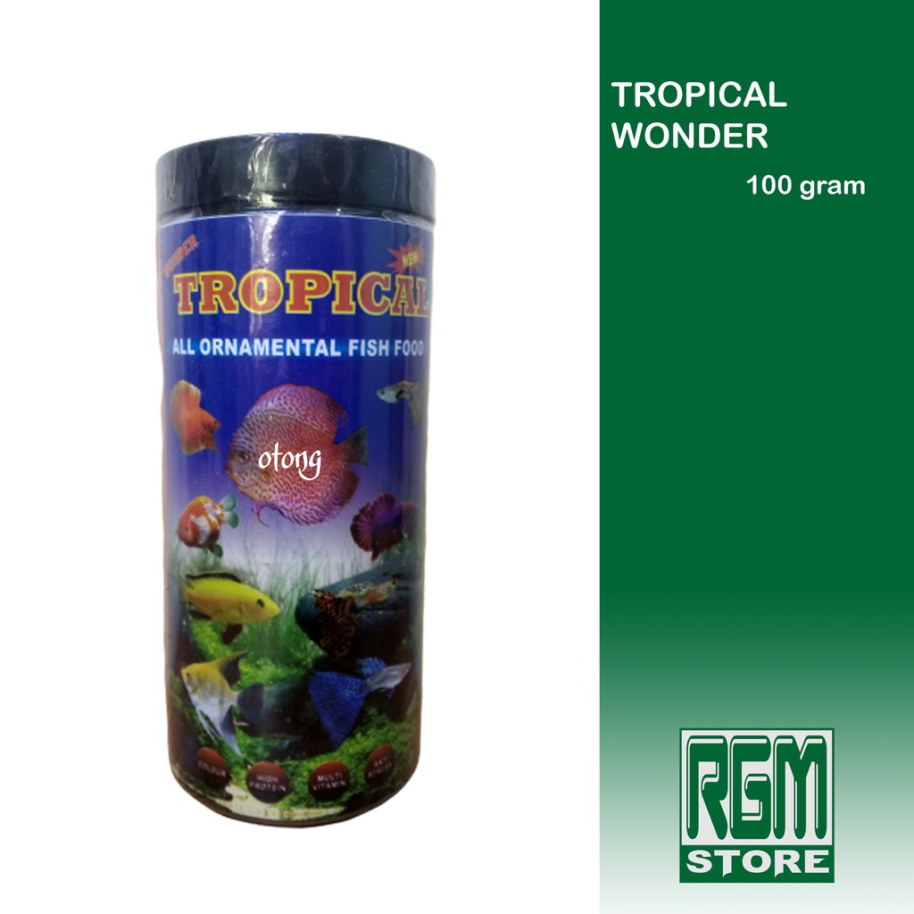 Tropical wonder pakan pelet makanan ikan hias cupang guppy murah