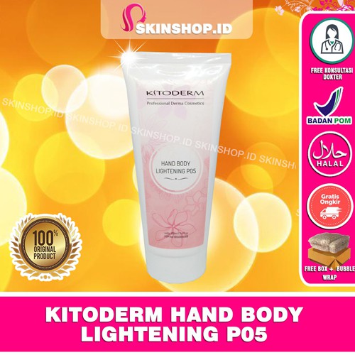 Kitoderm Hand Body Lightening 100ml Original / Hand Body Siang SPF 50 BPOM Aman