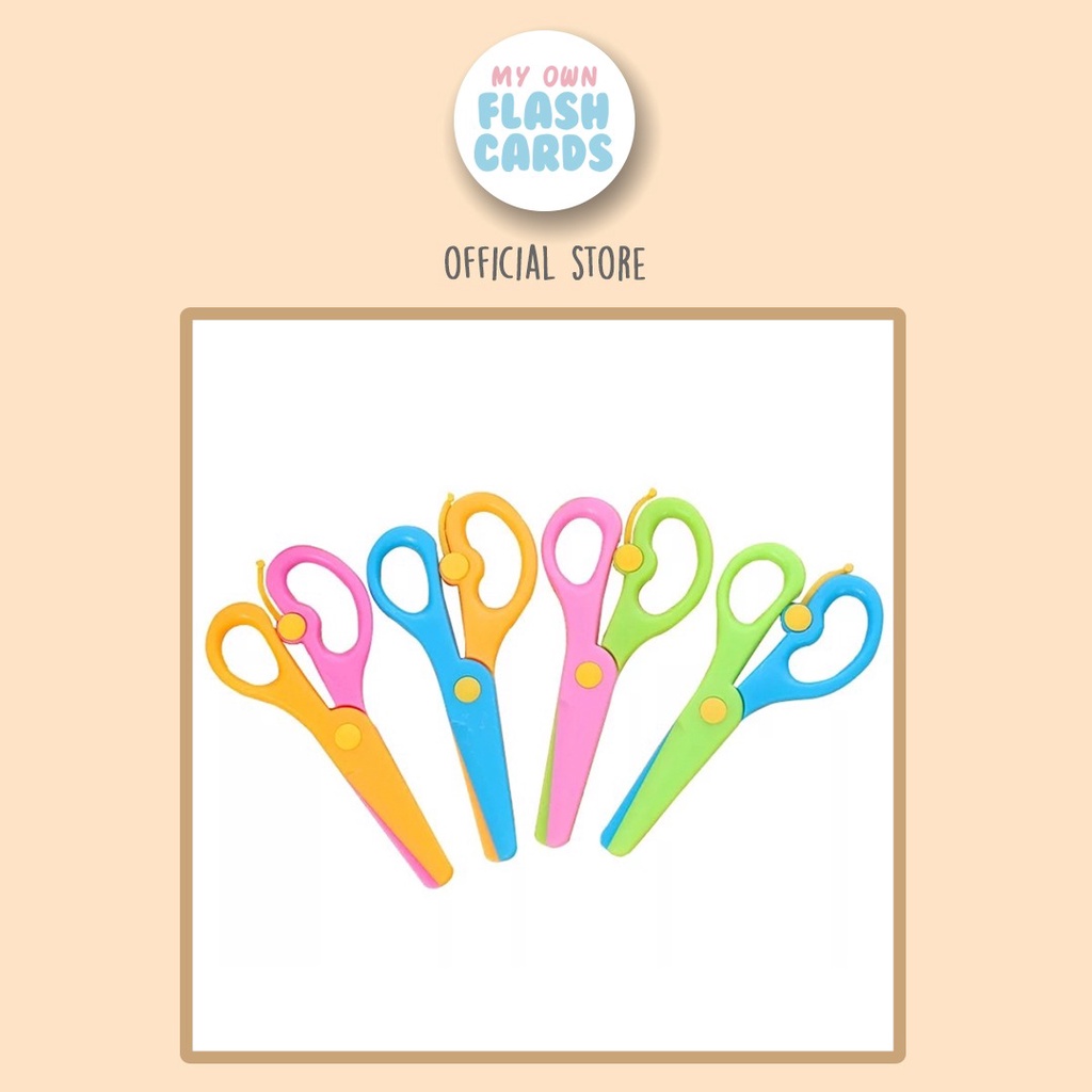 

Gunting Kertas 2 Warna - Dual Color Safety Paper Rounded Edges Scissors - Gunting Plastik Aman Dipakai Anak Ujung Tumpul