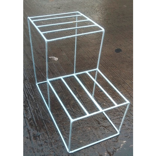 RB Rak 2 Tingkat besar/Pot Standing Besi/Rak Pot Bunga Besi / Rak Susun Minimalis/Rak