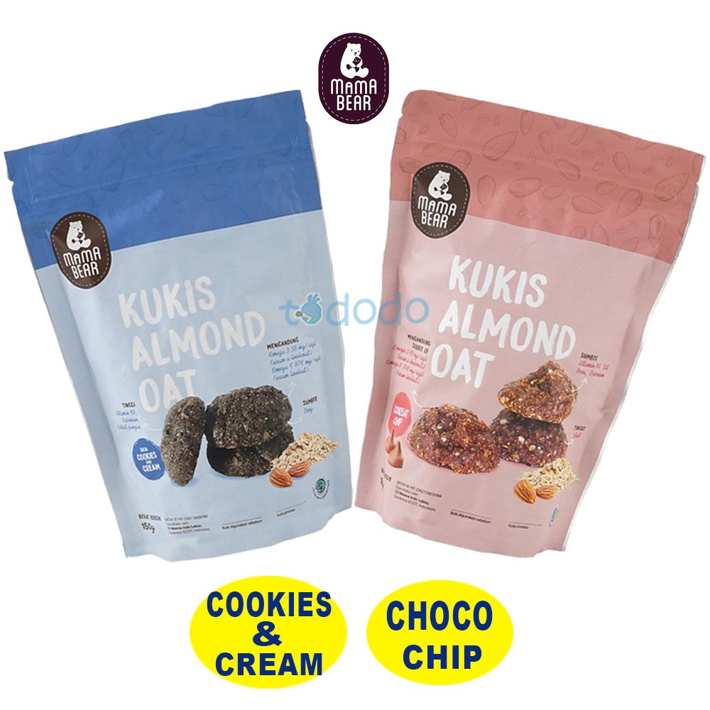 Mama Bear Kukis Almond Oat ASI Booster 150gr - Kue Pelancar ASI