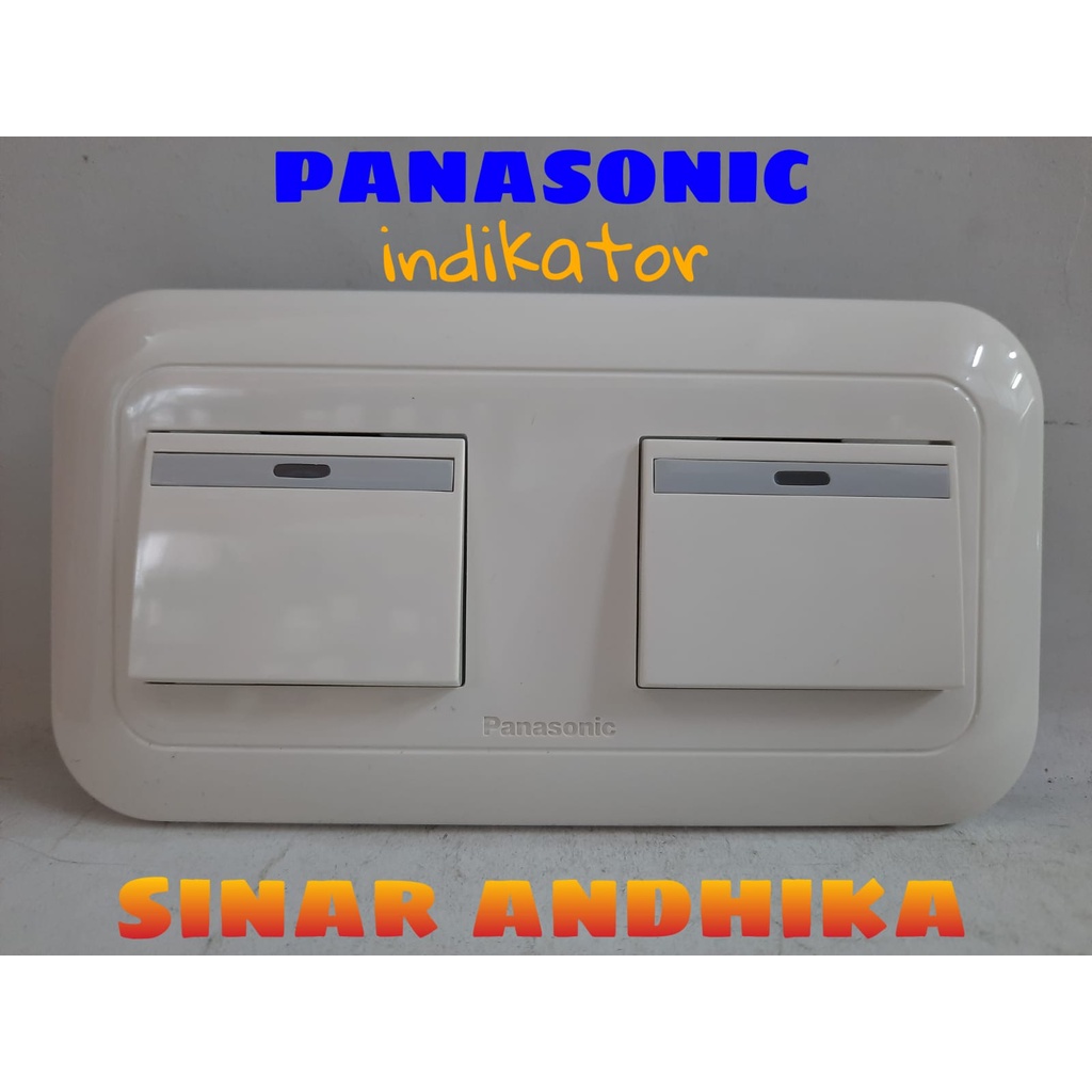 SAKLAR SERI LEBAR HOTEL INDIKATOR PUTIH PANASONIC WEJ 78049+WEJ 5582