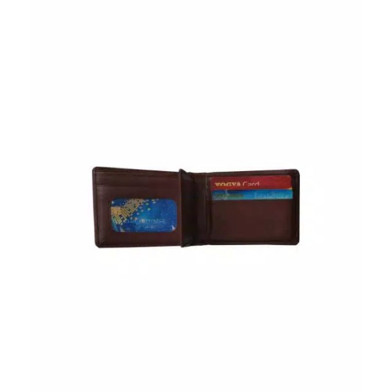 {COD} Dompet Kulit Pria Asli  Cokelat Model Kecil Mini Slim Wallet 100% Kulit Asli Garut