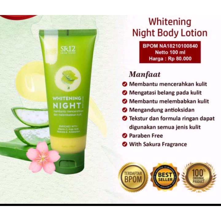 Whitening Night / Whitening SR12 / Whitening Night Body Lotion SR12 / Whitening Night SR12 / Whiteni