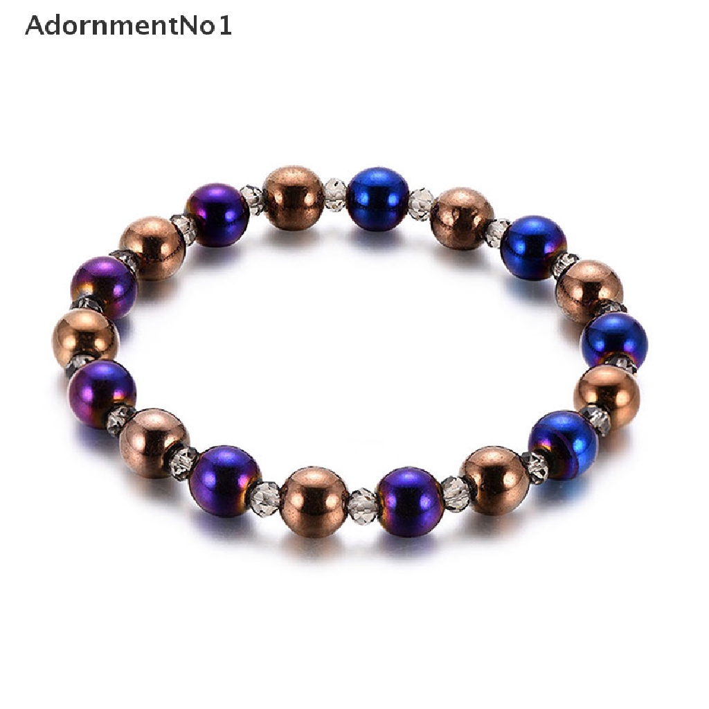 (AdornmentNo1) Gelang Tangan Manik-Manik Magnetik Warna-Warni Untuk Terapi Penurunan Berat Badan