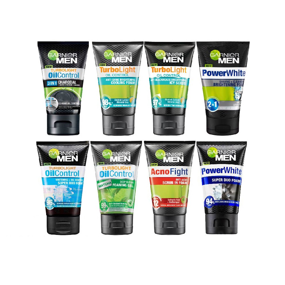 Garnier Men Facial Foam &amp; Scrub 100ml