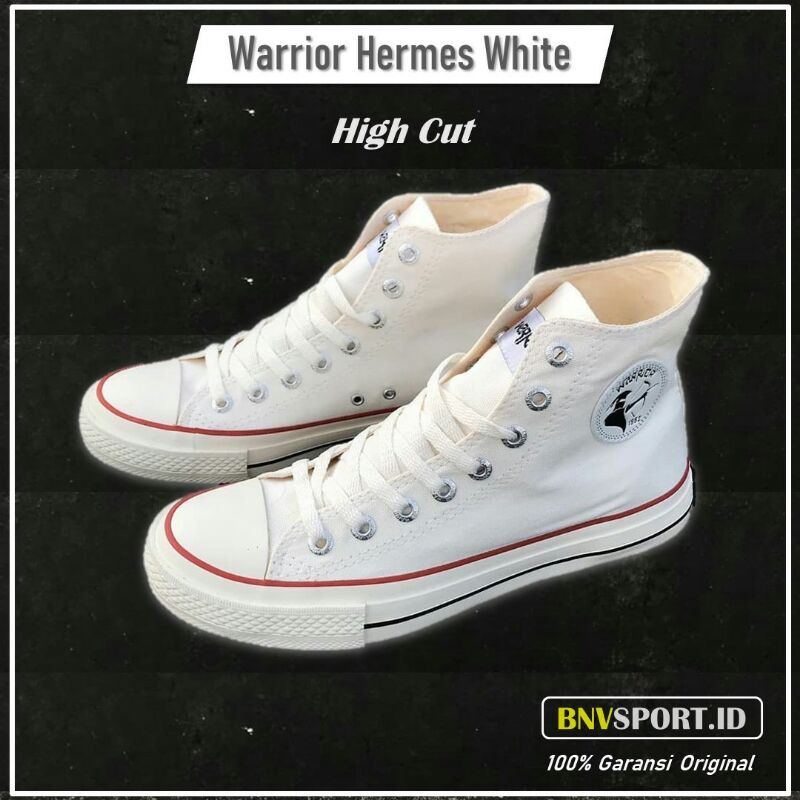 Sepatu Warrior Hermes White High Cut